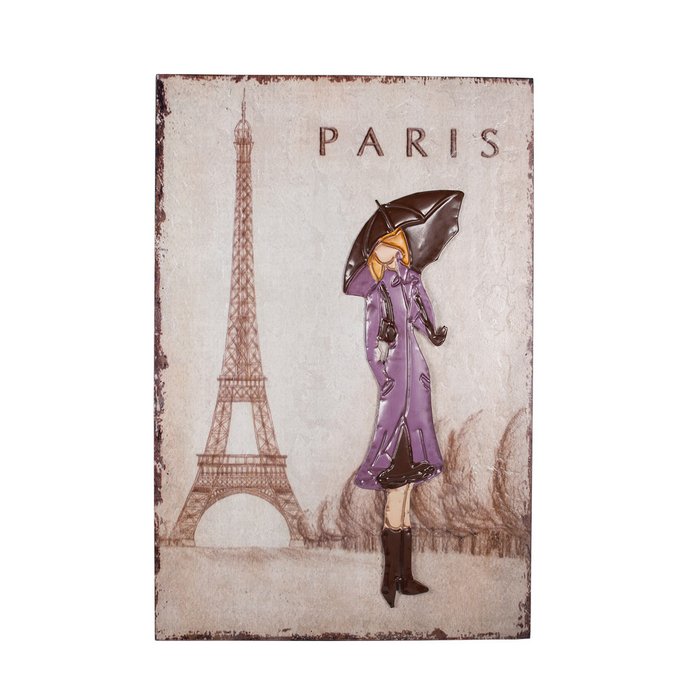 Декоративное настенное панно "Paris Girl"