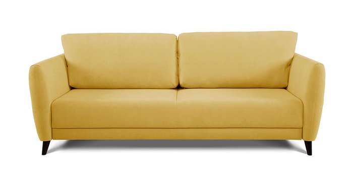 Прямой диван-кровать Фабьен желтого цвета