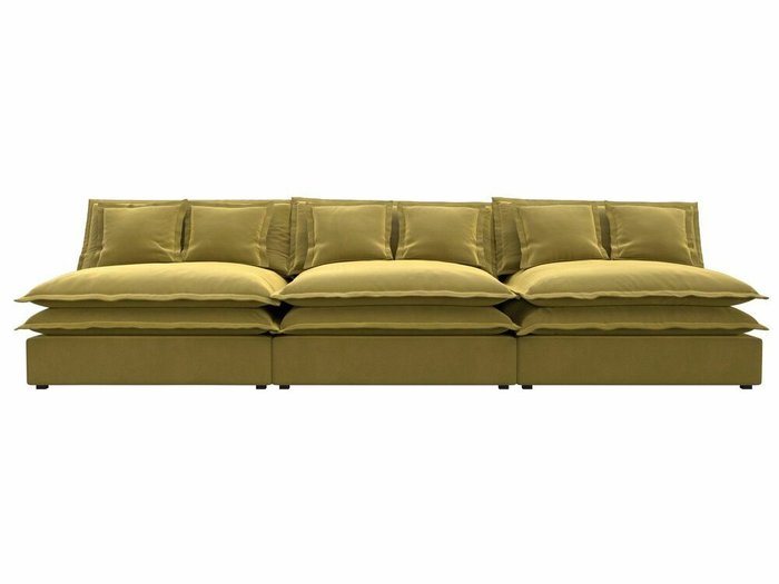 Диван Лига 040 Лонг желтого цвета  - купить Прямые диваны по цене 63999.0