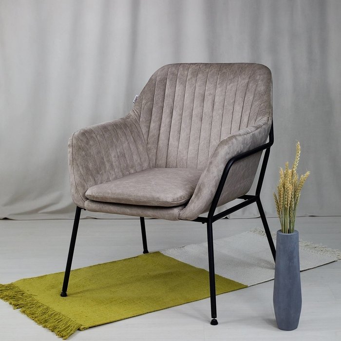 Кресло Alfa серого цвета - купить Интерьерные кресла по цене 21080.0