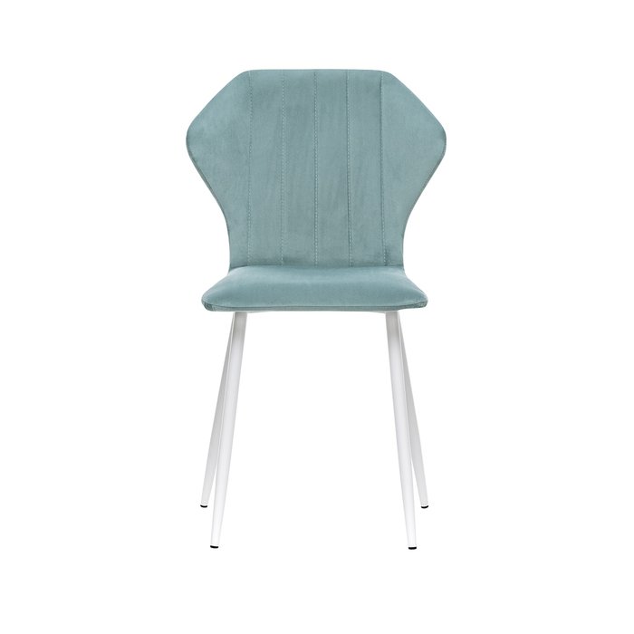 Стул Гувер светло-зеленого цвета на белых ножках - купить Обеденные стулья по цене 5030.0
