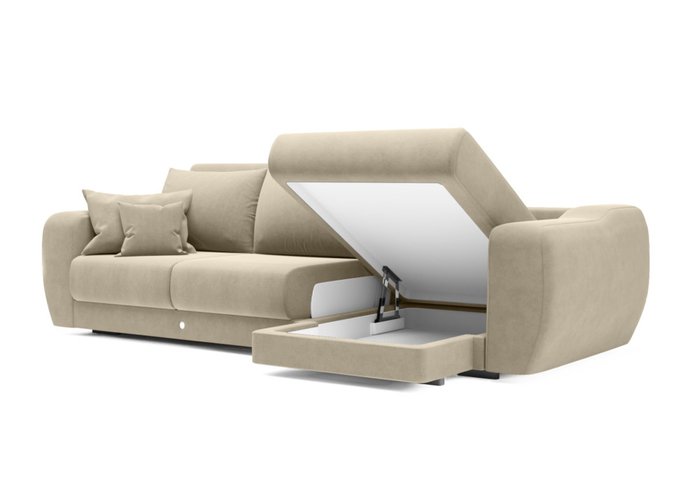 Угловой диван-кровать бежевого цвета - купить Угловые диваны по цене 270000.0
