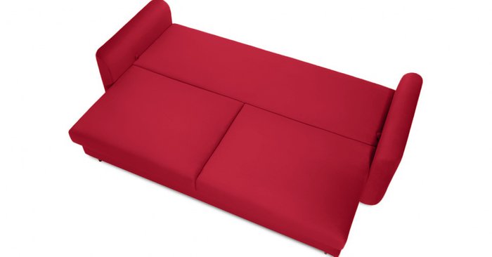 Прямой диван-кровать Уэрт Лайт красного цвета - лучшие Прямые диваны в INMYROOM