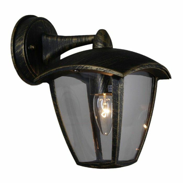 Уличный настенный светильник 08301-9.2-001SJ Top mount BKG черного цвета