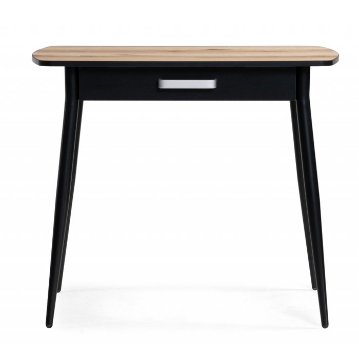 Обеденный стол Вики 90х60 бежево-черного цвета - купить Обеденные столы по цене 7690.0