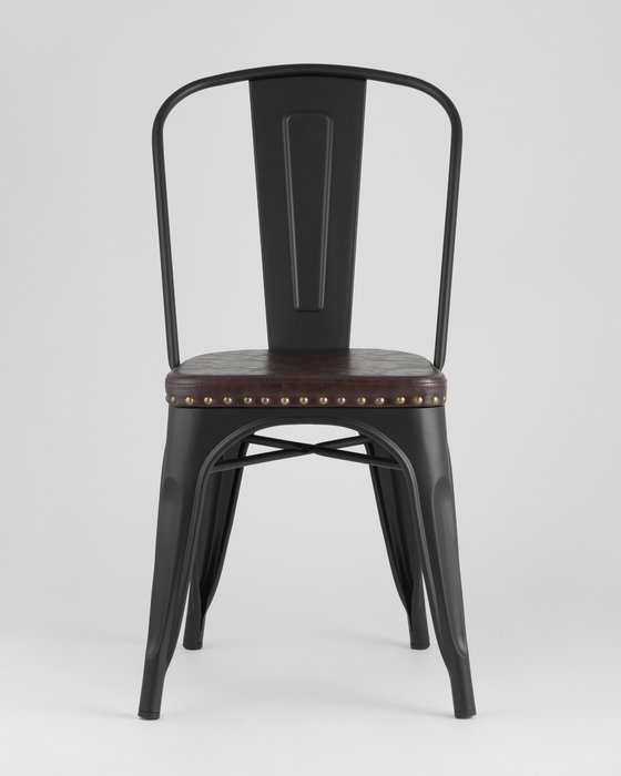 Обеденный стул Tolix Soft черного цвета - купить Обеденные стулья по цене 4599.0