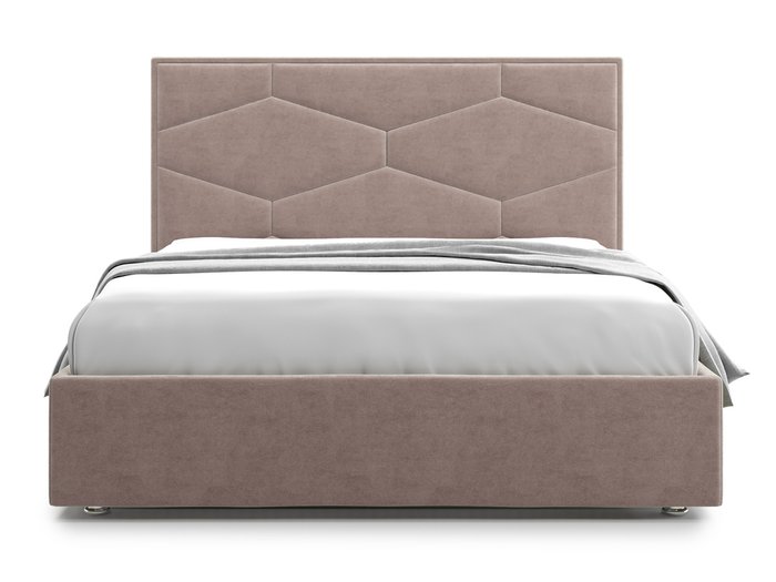 Кровать Premium Milana 4 140х200 коричнево-бежевого цвета с подъемным механизмом - купить Кровати для спальни по цене 67000.0