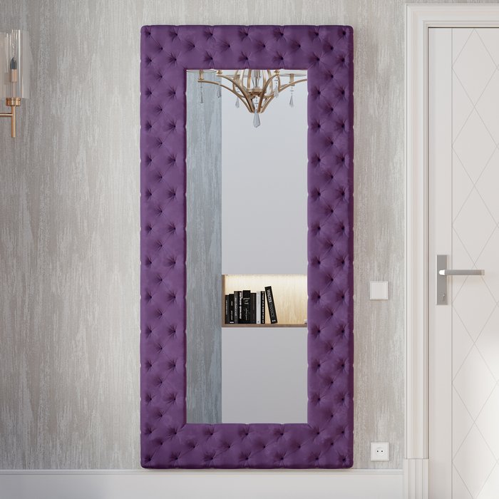 Настенное зеркало Дивино в раме фиолетового цвета
