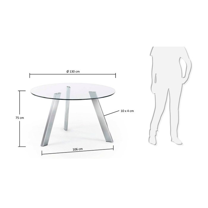 Обеденный стол Columbia стеклянной столешницей - купить Обеденные столы по цене 83990.0