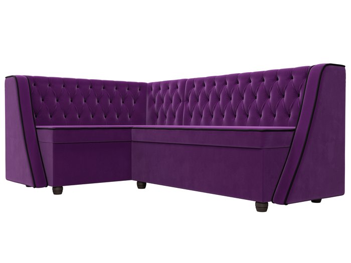 Кухонный угловой диван Лофт фиолетового цвета левый угол - лучшие Угловые диваны в INMYROOM