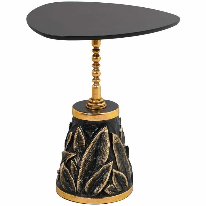Кофейный стол Арт Leaves черно-золотого цвета - купить Кофейные столики по цене 28399.0