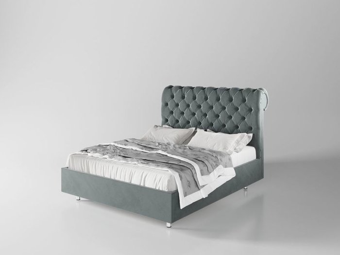 Кровать Версаль 180х200 серого цвета  с подъемным механизмом