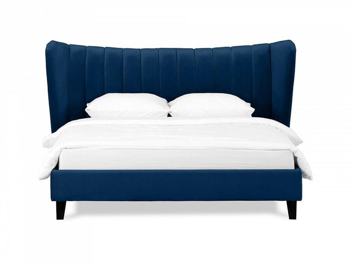 Кровать Queen II Agata L 160х200 темно-синего цвета - купить Кровати для спальни по цене 64410.0