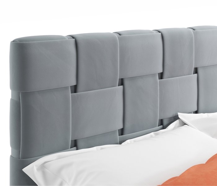Кровать Tiffany 160х200 с подъемным механизмом серого цвета - лучшие Кровати для спальни в INMYROOM