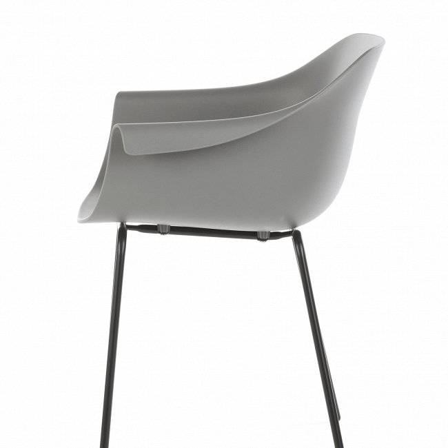 Стул серого цвета со стальным каркасом  - купить Обеденные стулья по цене 7519.0