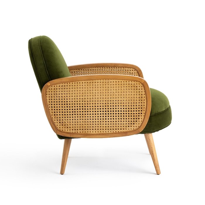 Кресло из велюра и дуба Buisseau зеленого цвета - лучшие Интерьерные кресла в INMYROOM