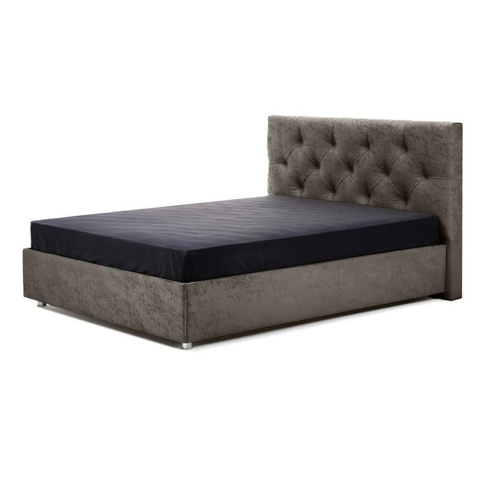 Кровать Монблан Beauty с подъемным механизмом серого цвета 160х200