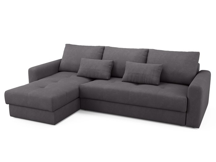Угловой диван-кровать левый Ruiz темно-серого цвета - купить Угловые диваны по цене 90800.0