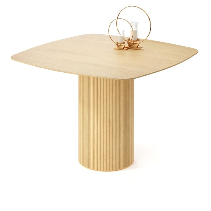 Обеденный стол квадратный Субра бежевого цвета - купить Обеденные столы по цене 81143.0