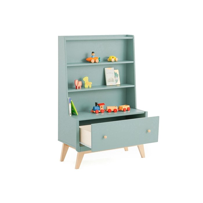Книжный шкаф Willox зеленого цвета - лучшие Детские шкафы в INMYROOM