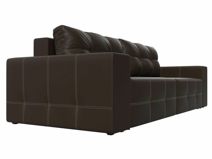 Прямой диван-кровать Перри коричневого цвета (экокожа) - лучшие Прямые диваны в INMYROOM