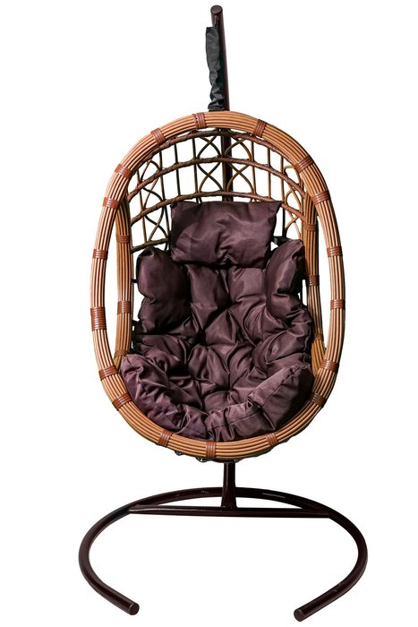 Кресло подвесное Ривьера бежево-коричневого цвета  - лучшие Подвесные кресла в INMYROOM