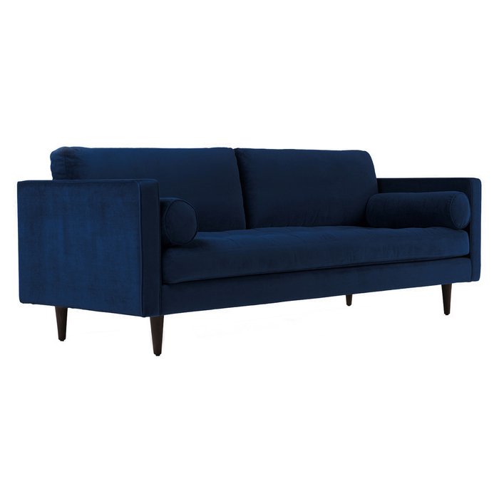 Диван Lucia трехместный тёмно-синего цвета - купить Прямые диваны по цене 113000.0