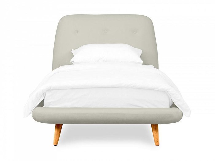Кровать Loa 90х200 светло-серого цвета - лучшие Кровати для спальни в INMYROOM