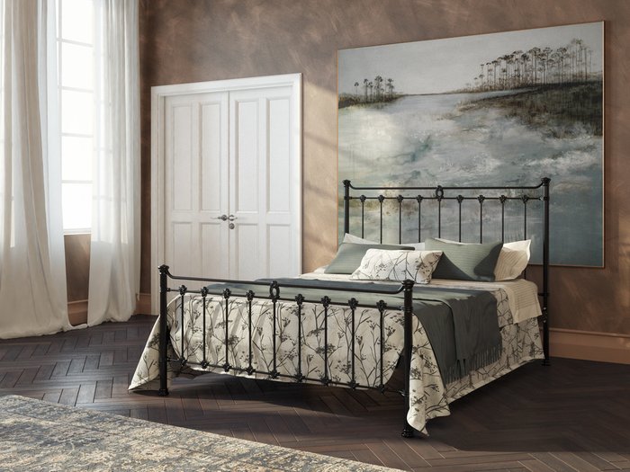 Кровать Гвардиан 180х200 черно-глянцевого цвета - купить Кровати для спальни по цене 84161.0