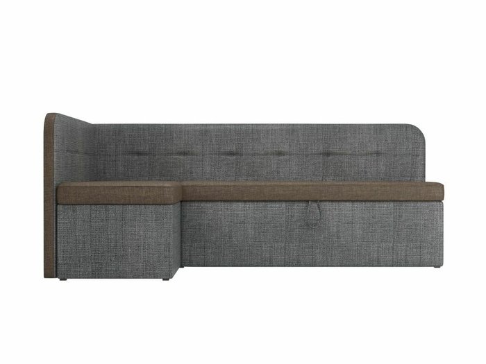 Угловой диван-кровать Форест серо-коричневого цвета левый угол - купить Угловые диваны по цене 41999.0