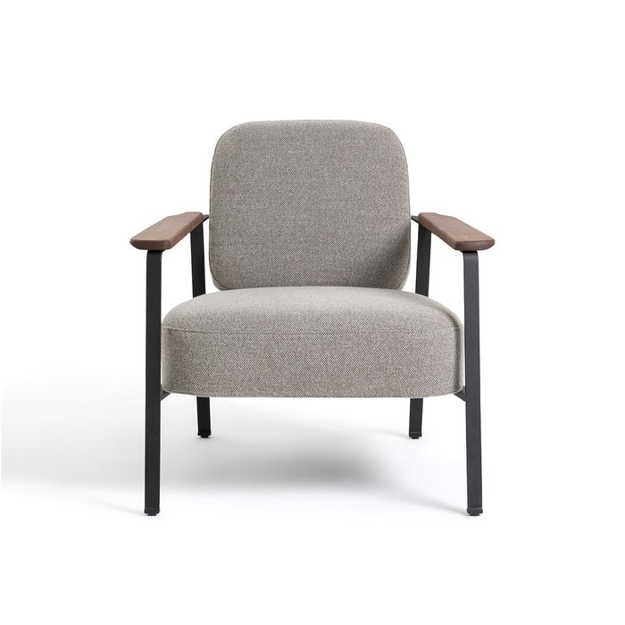 Кресло из плетеной ткани меланж Abraxas серого цвета - купить Интерьерные кресла по цене 89375.0