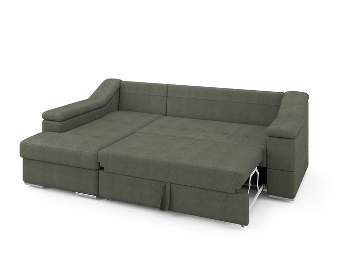 Угловой раскладной диван Liverpool левый темно-зеленого цвета - купить Угловые диваны по цене 86600.0