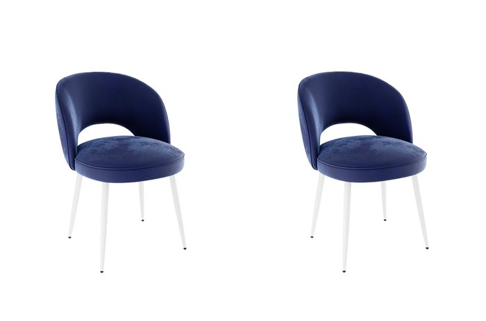 Набор из двух стульев Моли темно-синего цвета 