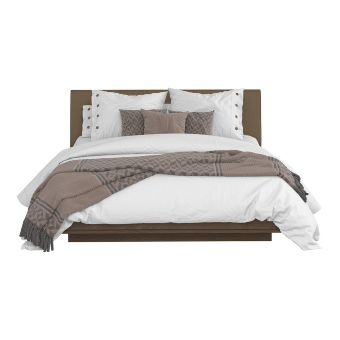 Кровать Сиена 140х200 коричневого цвета с подъемным механизмом - купить Кровати для спальни по цене 39078.0