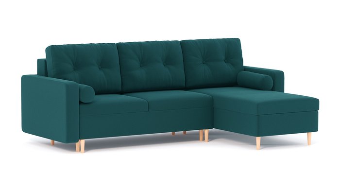 Угловой диван-кровать Палмер темно-зеленого цвета - купить Угловые диваны по цене 61470.0