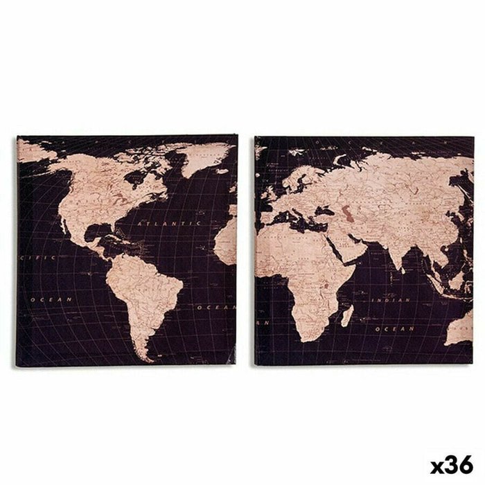Полотно Карта Мира 1,5 x 28 x 28 cm (36 штук) Полотно Карта Мира 1,5 x 28 x 28 cm (36 штук)