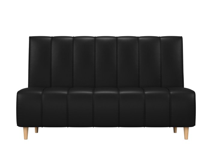 Диван прямой Ральф черного цвета (экокожа) - купить Прямые диваны по цене 22999.0