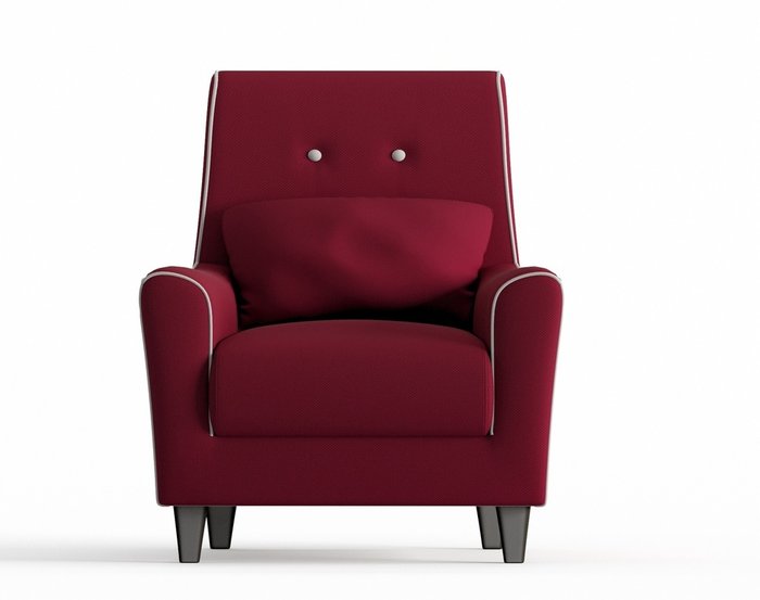 Кресло Мерлин в обивке из велюра бордового цвета - купить Интерьерные кресла по цене 11290.0