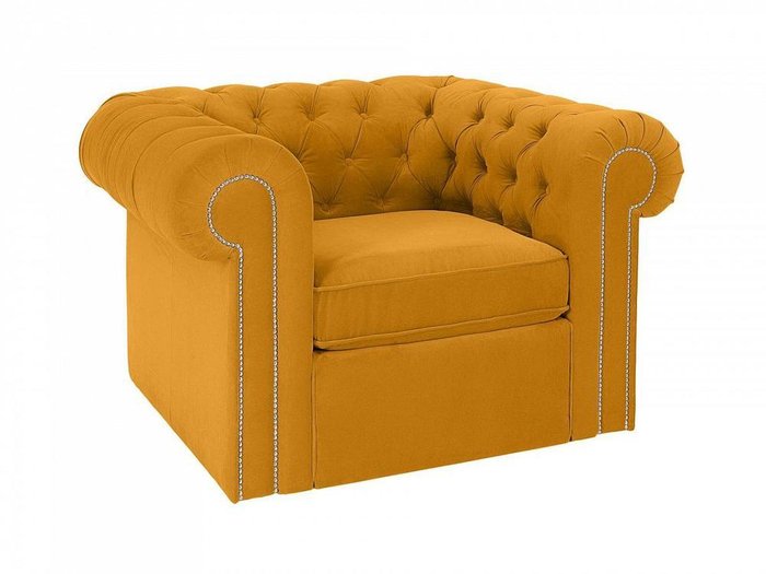 Кресло Chesterfield горчичного цвета - купить Интерьерные кресла по цене 54810.0