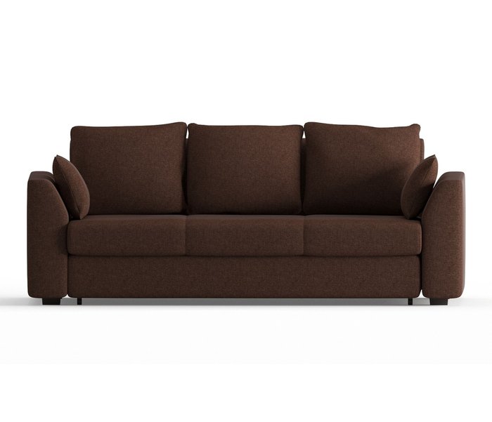 Диван-кровать Ла-Рошель темно-коричневого цвета - купить Прямые диваны по цене 36790.0