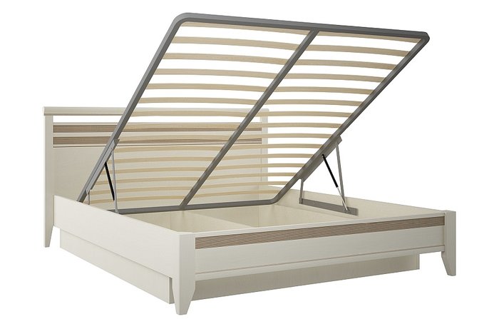 Кровать с подъемным механизмом Адажио 180х200 бежевого цвета - лучшие Кровати для спальни в INMYROOM