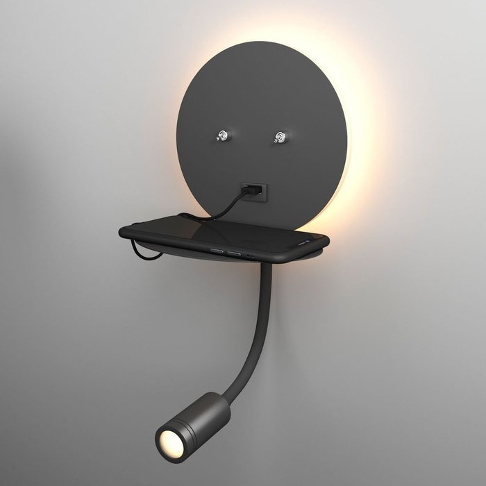 Настенный светильник Lungo LED чёрный MRL LED 1017 - лучшие Бра и настенные светильники в INMYROOM