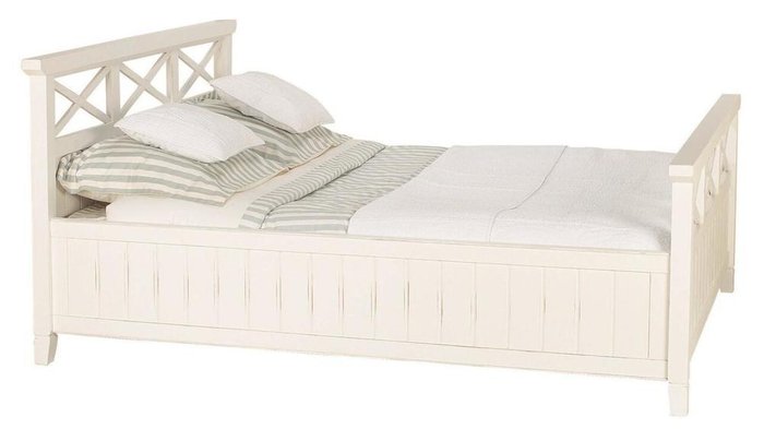 Кровать Бретань белого цвета 120х200 