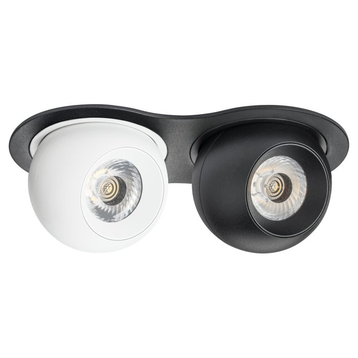 Светильник INTERO LED 9W*2 850LM*2 24G ЧЕРНЫЙ/БЕЛЫЙ 3000K (217627+217062+217072) - лучшие Встраиваемые споты в INMYROOM Светильник INTERO LED 9W*2 850LM*2 24G ЧЕРНЫЙ/БЕЛЫЙ 3000K (217627+217062+217072) - лучшие Встраиваемые споты в INMYROOM