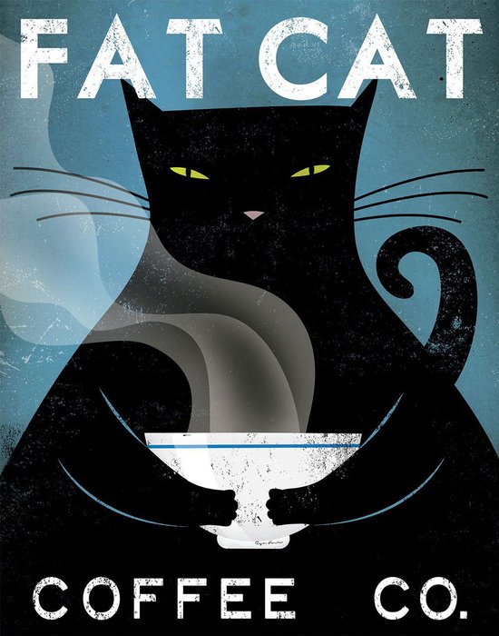 Картина (репродукция, постер): Fat Cat Coffee Co - Райан Фоулер