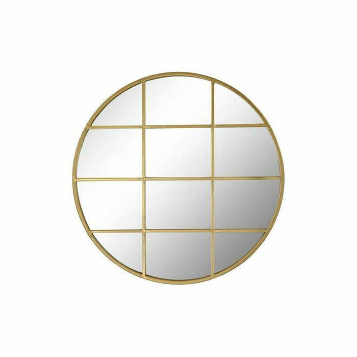 Настенное зеркало Позолоченный Окно 60 x 2,5 x 60 cm (60 Предметы)