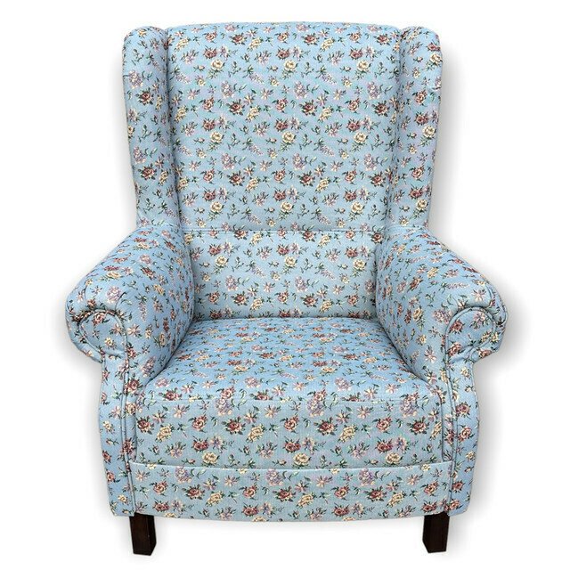 Кресло Английские розы голубого цвета - лучшие Интерьерные кресла в INMYROOM