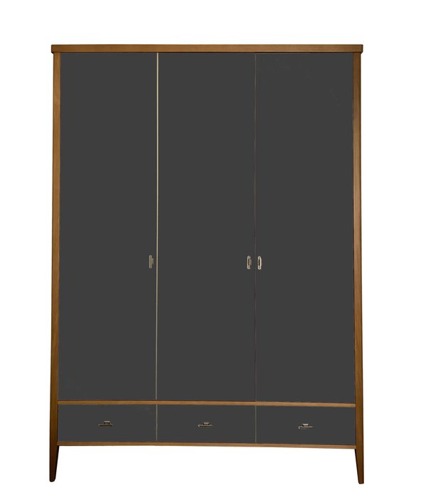 Шкаф Парижский шик коричнево-серого цвета  - купить Шкафы распашные по цене 197141.0