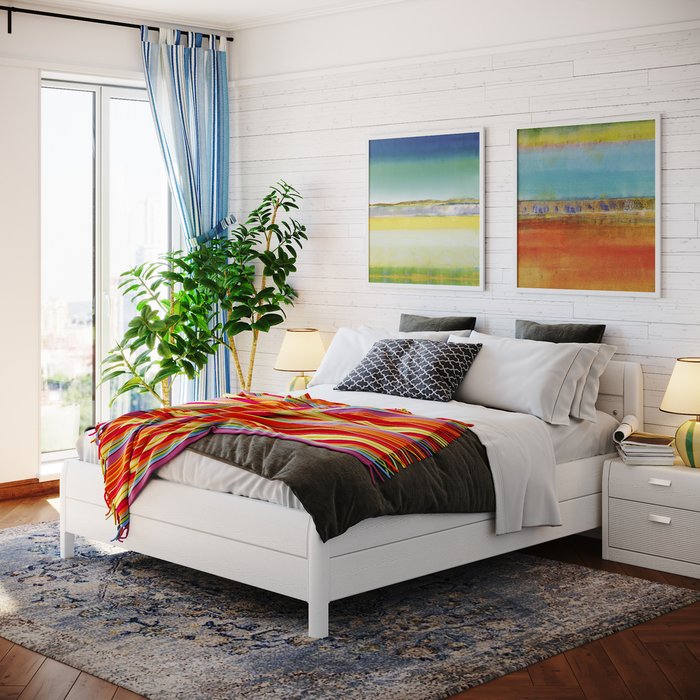 Кровать Илона 140х200 белого цвета - лучшие Кровати для спальни в INMYROOM