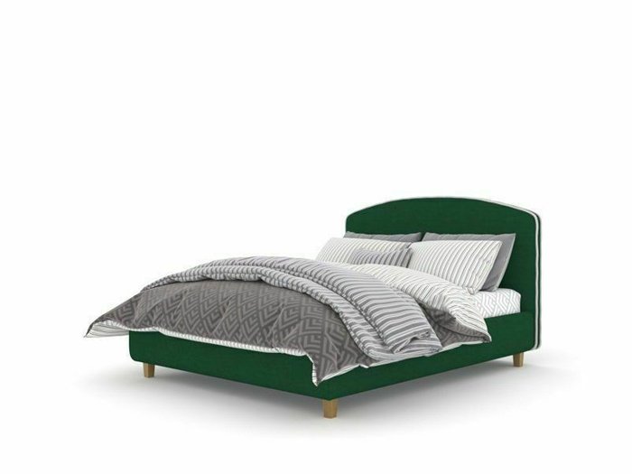 Кровать Лесли Box High 160х200 зеленого цвета с подъемным механизмом - купить Кровати для спальни по цене 50200.0
